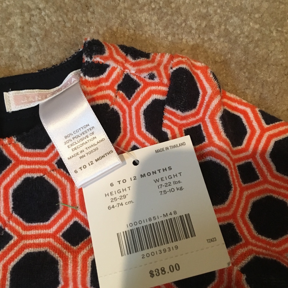 NEW-, Janie & Jack Geo Print Cover up-  6-12 month - Picture 4 of 4